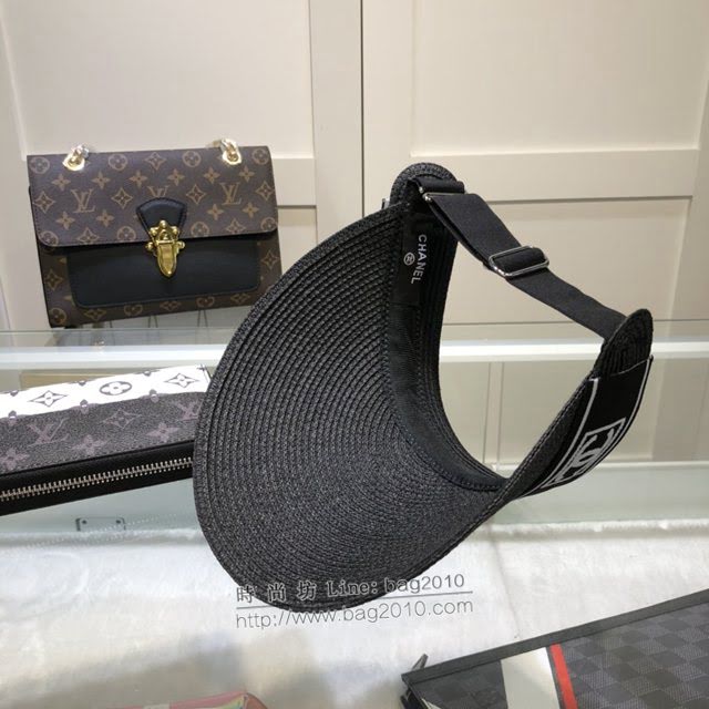 Chanel女士帽子 香奈兒空頂編織草帽  mm1080